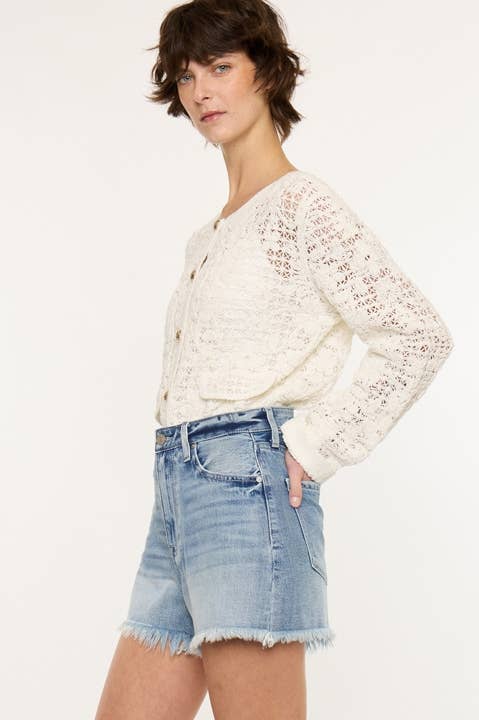 KanCan High Rise Mom Shorts