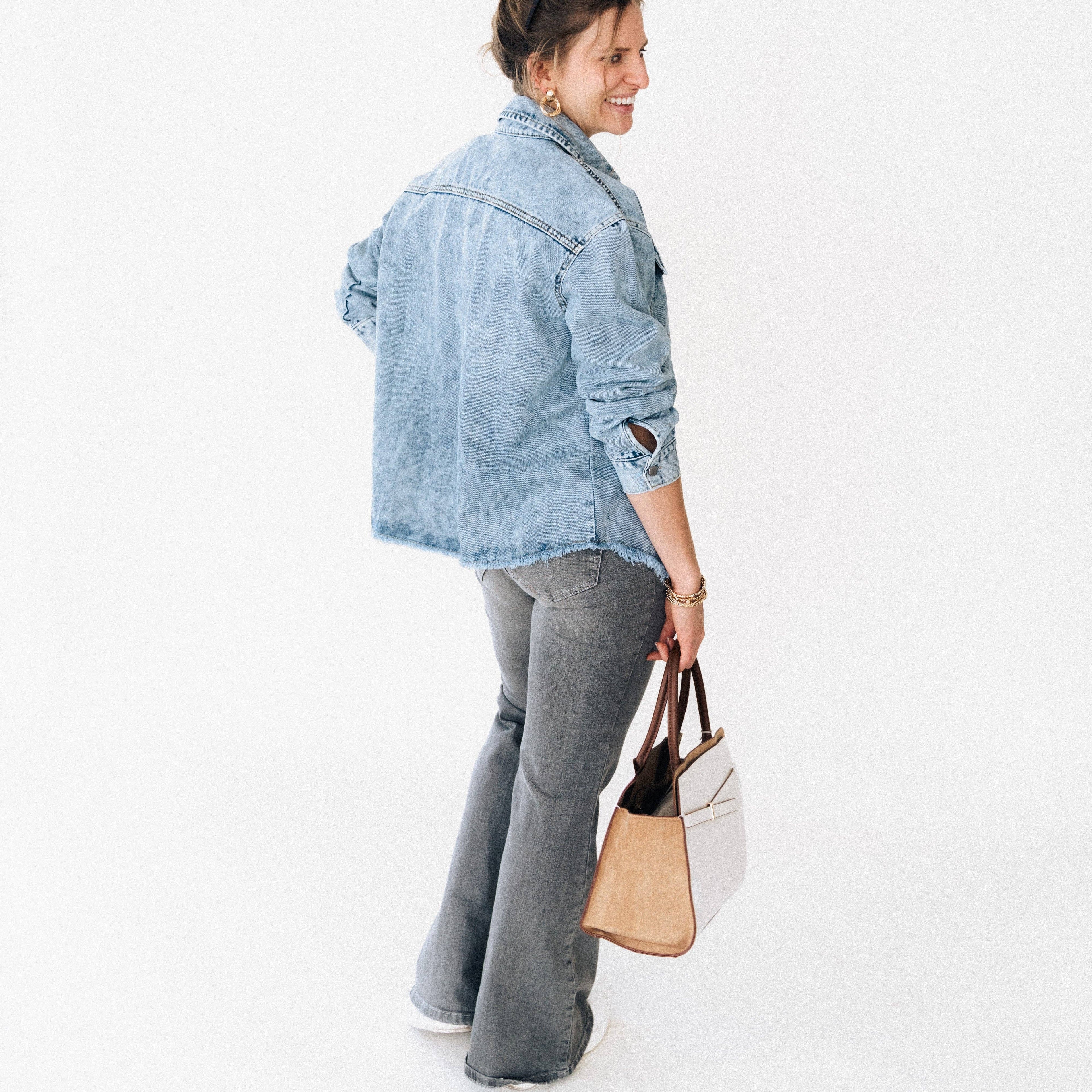 Plus Denim Jean Jacket