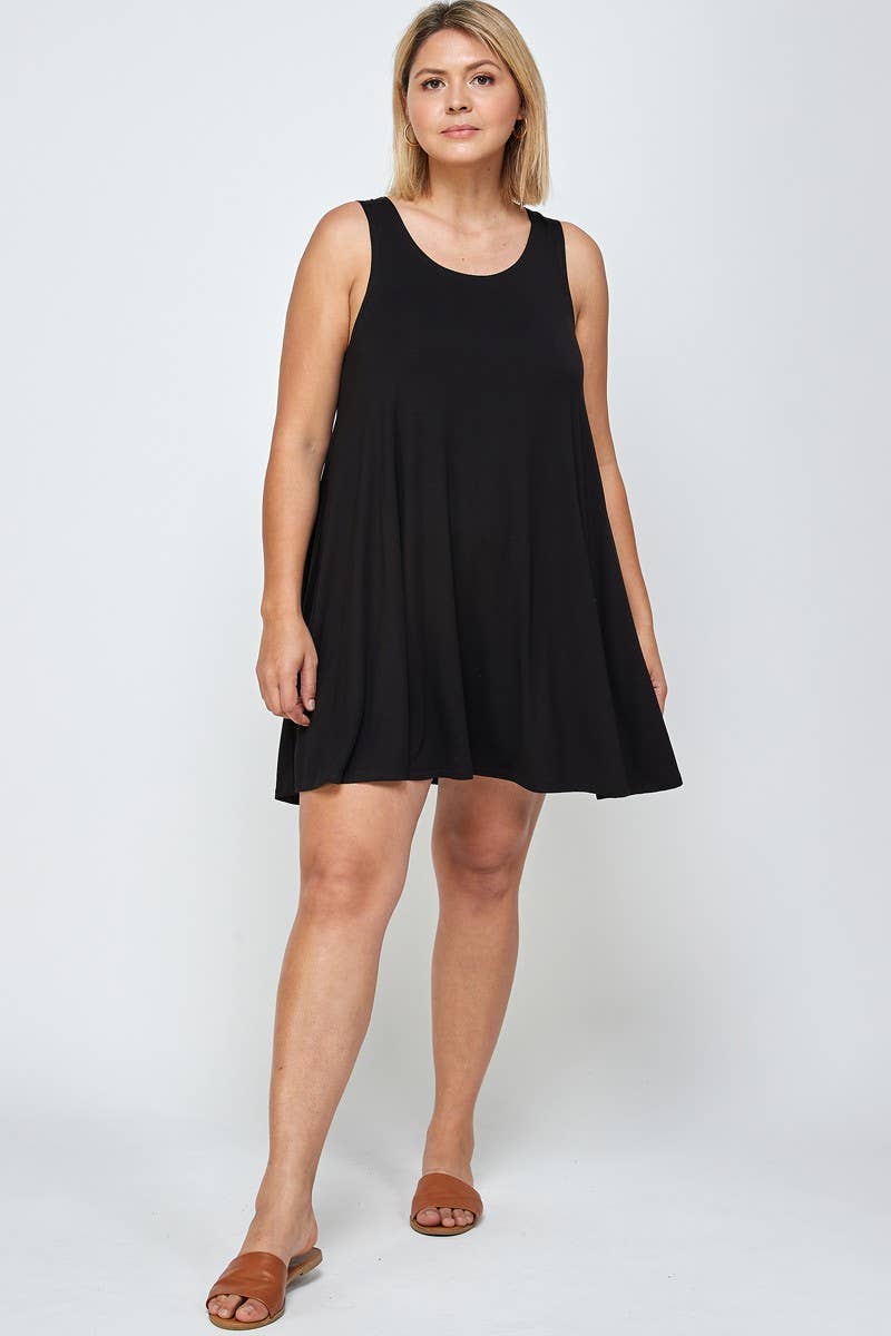 Plus Solid Tank Swing Tunic
