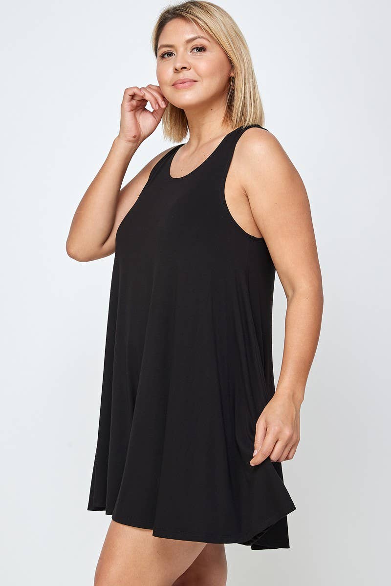 Plus Solid Tank Swing Tunic