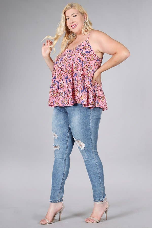 Floral Ruffle Cami