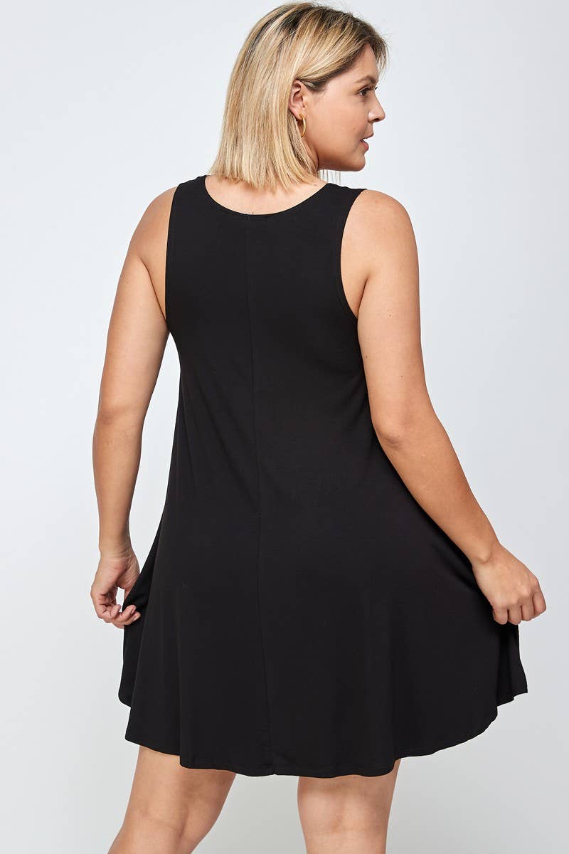 Plus Solid Tank Swing Tunic