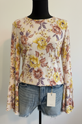 Floral Bell Sleeve Top