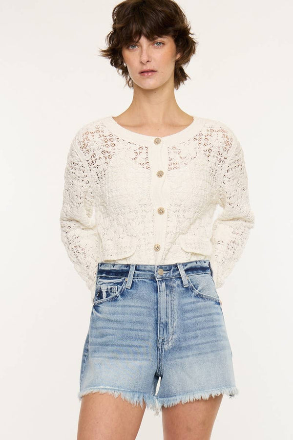 KanCan High Rise Mom Shorts