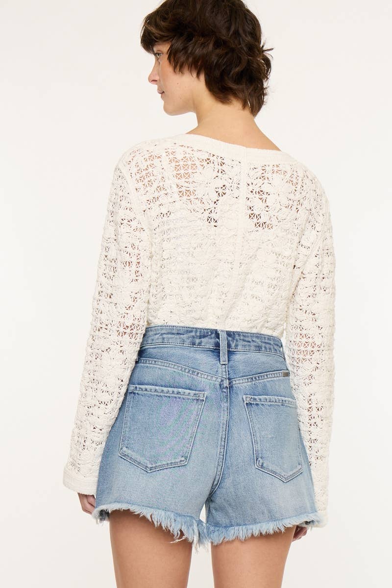 KanCan High Rise Mom Shorts